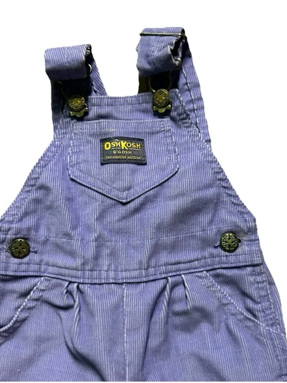 Vintage Toddler Girl Oshkosh Light Purple Vestbak Overalls Size 18 Months